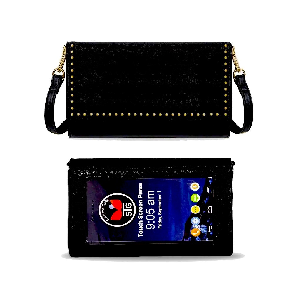 Boutique Black RIFD Crossbody Purse